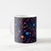 Abstrakte neongeometrische Formen Kaffeetasse (Vorderseite Links)
