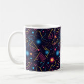 Abstrakte neongeometrische Formen Kaffeetasse (Links)