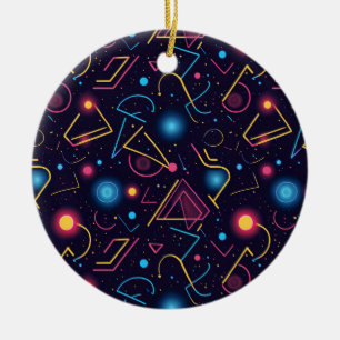 Abstrakte neongeometrische Formen Keramik Ornament