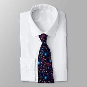 Abstrakte neongeometrische Formen Krawatte