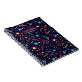 Abstrakte neongeometrische Formen Notizblock (Rechte Seite)