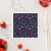 Abstrakte neongeometrische Formen Serviette (Beispiel)