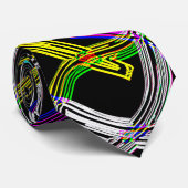 Abstrakte NeonKrawatte Krawatte (Gerollt)