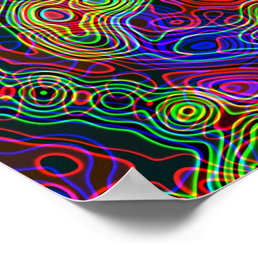 Abstrakte Neonleuchten Poster (Ecke)