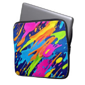 Abstrakte Neonröstchen Pinash Art Laptopschutzhülle (Vorderseite Links)