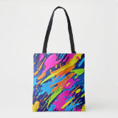 Abstrakte Neonröstchen Pinash Art Tasche (Vorderseite)