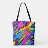 Abstrakte Neonröstchen Pinash Art Tasche (Rückseite)