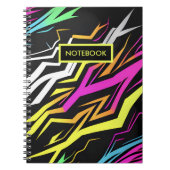Abstrakte Neonstreifen Notizblock (Vorderseite)