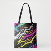 Abstrakte Neonstreifen Tasche (Vorderseite)