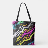 Abstrakte Neonstreifen Tasche (Rückseite)