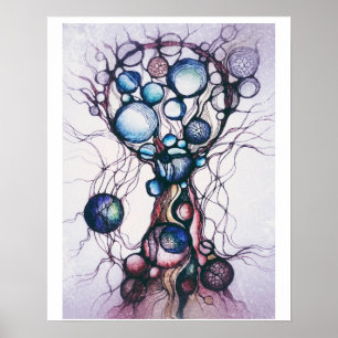 Abstrakte neurografische Darstellung, Standard-Hal Poster