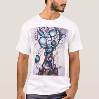 Abstrakte neurografische Kunst Baum Grafik T-Shirt