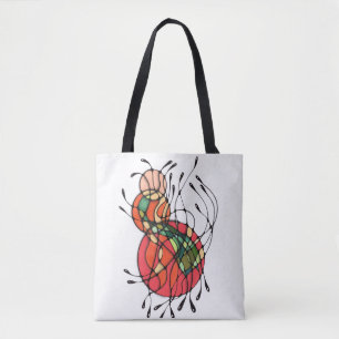 Abstrakte neurografische Kunst Bunte Tragetasche Tasche