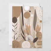 abstrakte neutrale böhmische Hochzeit Einladung (Rückseite)