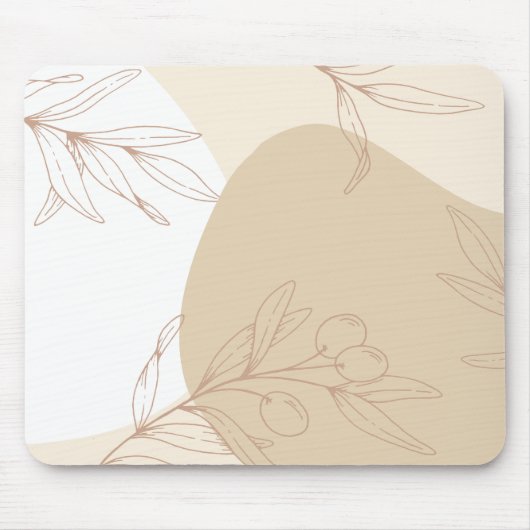 Abstrakte neutrale Boho Art Mousepad (Vorne)