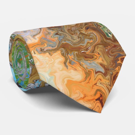 Abstrakte neutrale Farben Krawatte (Gerollt)