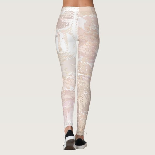 Abstrakte neutrale Mischung Leggings (Rückseite)
