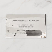 Abstrakte Neutralgraue Visitenkarte (Rückseite)