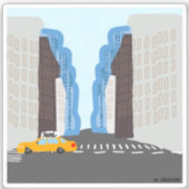 Abstrakte New York City Aufkleber (Vorderseite)