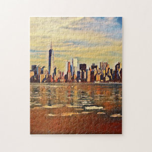 Abstrakte New York Skyline Puzzle