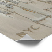 Abstrakte New Yorker Impasto-Figur Poster (Ecke)