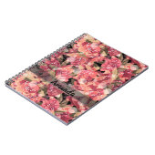 Abstrakte niedliche Blume in Rosa Blumenmuster Notizblock (Linke Seite)