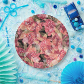 Abstrakte niedliche Blume in Rosa Blumenmuster Pappteller (Party)