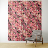 Abstrakte niedliche Blume in Rosa Blumenmuster Wandteppich (Beispiel)