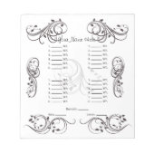 Abstrakte Niedliche Bunco-Karte/Blatt Notizblock (Vorderseite)