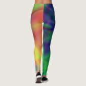 Abstrakte niedliche Diskothek Leggings (Rückseite)