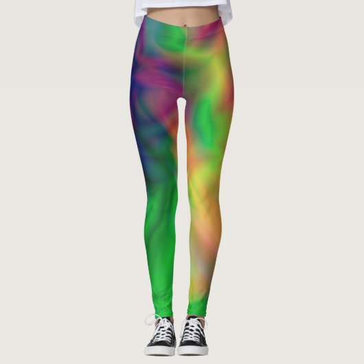 Abstrakte niedliche Diskothek Leggings (Vorderseite)