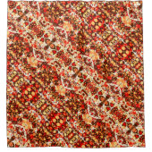 abstrakte , niedliche, rote duschvorhang (Vorderseite)