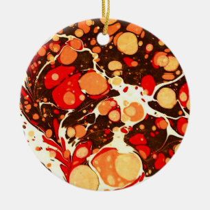 abstrakte , niedliche, rote keramik ornament