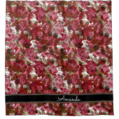 Abstrakte niedliche, schöne rote Blume Blumendesig Duschvorhang (Vorderseite)