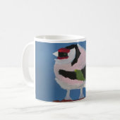 Abstrakte niedliche Vogelmalerei des Goldfinch Kaffeetasse (Vorderseite Links)