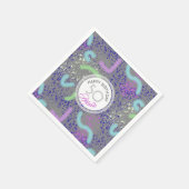 Abstrakte Noodles personalisiert 50. Geburtstag P Serviette (Ecke)