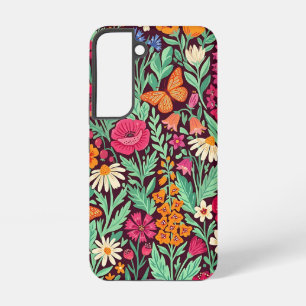 Abstrakte nordische florale Schmetterlinge Samsung Galaxy Hülle