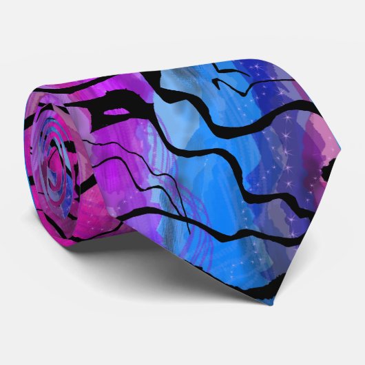 Abstrakte Nordlichter Krawatte (Gerollt)