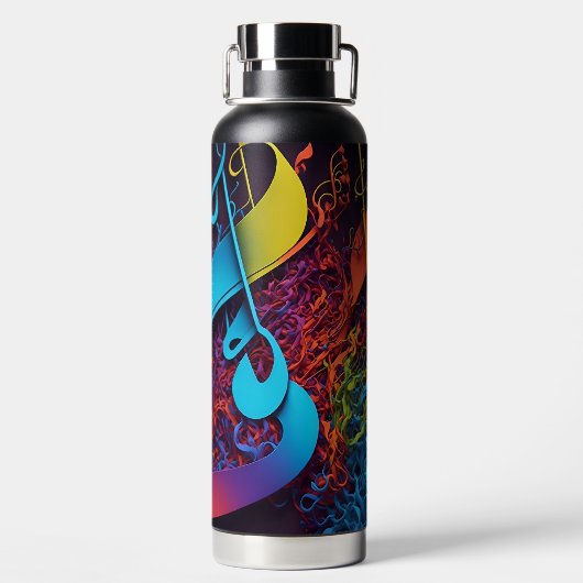 Abstrakte Noten Trinkflasche (Rückseite)