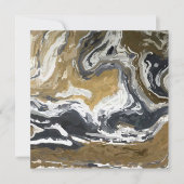 Abstrakte Notenkarte für Schwarz, Weiß und Gold (Vorderseite)