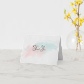 abstrakte Notiz von Aquarellfarben Vielen Dank Karte (Gelbe Blume)