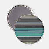 Abstrakte Nummer 1: Aquamarin und grau Magnet (Vorderseite/Rückseite)