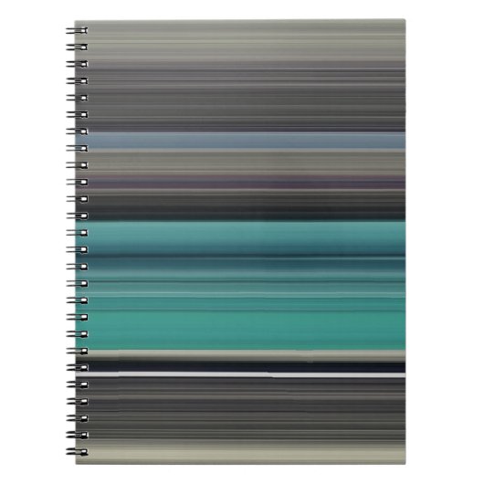 Abstrakte Nummer 1: Aquamarin und grau Notizblock (Vorderseite)