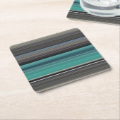 Abstrakte Nummer 1: Aquamarin und grau Rechteckiger Pappuntersetzer (angewinkelt)