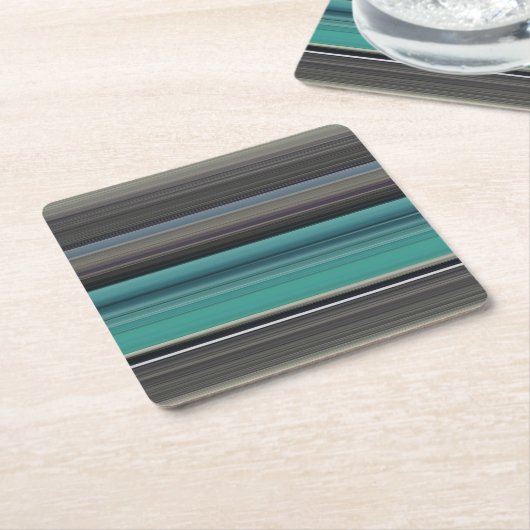 Abstrakte Nummer 1: Aquamarin und grau Rechteckiger Pappuntersetzer (angewinkelt)