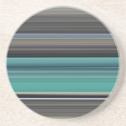Abstrakte Nummer 1: Aquamarin und grau Sandstein Untersetzer (Vorne)