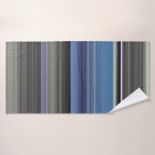 Abstrakte Nummer 1: blau und grau Badehandtuch (Badehandtuch)