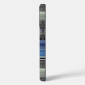 Abstrakte Nummer 1: blau und grau Case-Mate iPhone Hülle (Rückseite / Links)