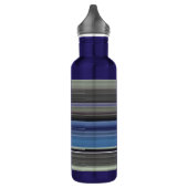 Abstrakte Nummer 1: blau und grau Edelstahlflasche (Links)
