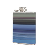 Abstrakte Nummer 1: blau und grau Flachmann (Links)